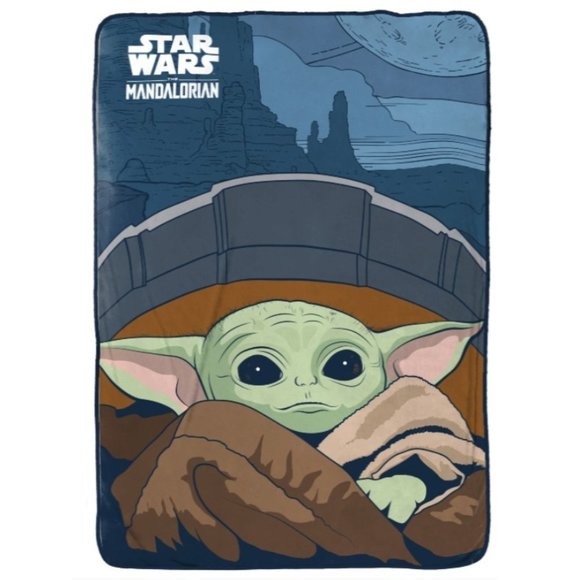 Disney Star Wars Baby Yoda Large Plush Blanket NWT